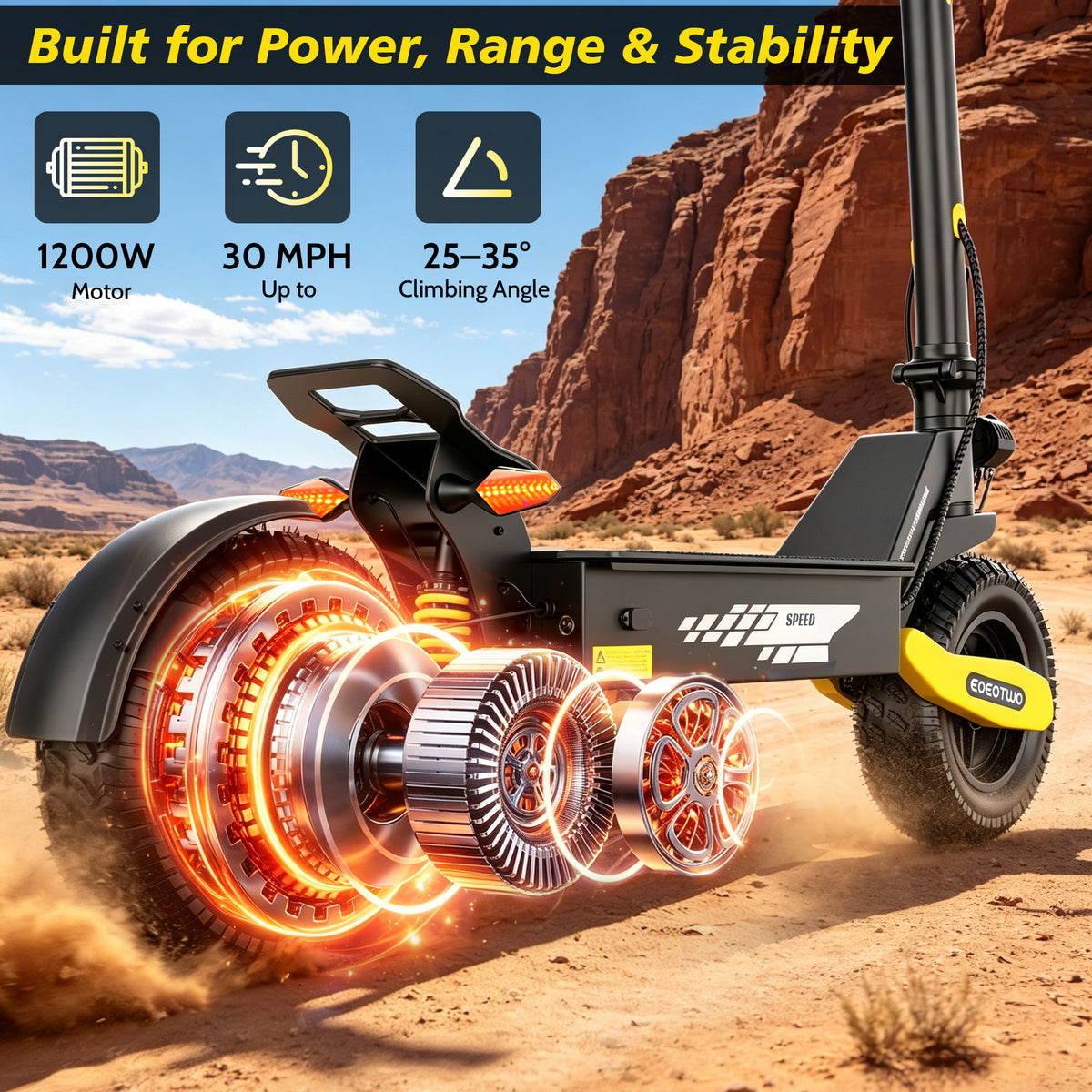 1200W motor and speed spec callout